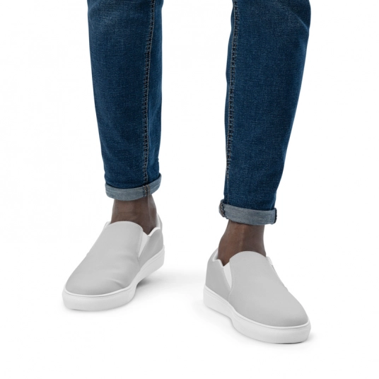 Gray Men’s slip-on canvas shoes