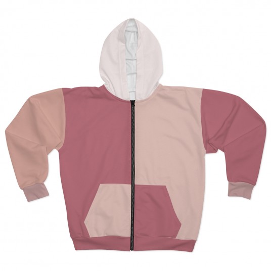 Rose Gold Elegance Zip Hoodie  AOP 