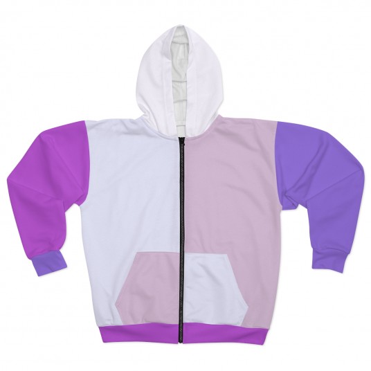 Lavender Fields Zip Hoodie  AOP 