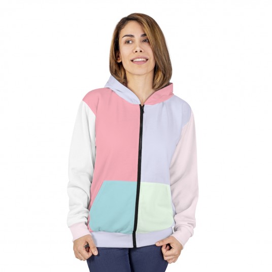 Pastel Dream Zip Hoodie  AOP