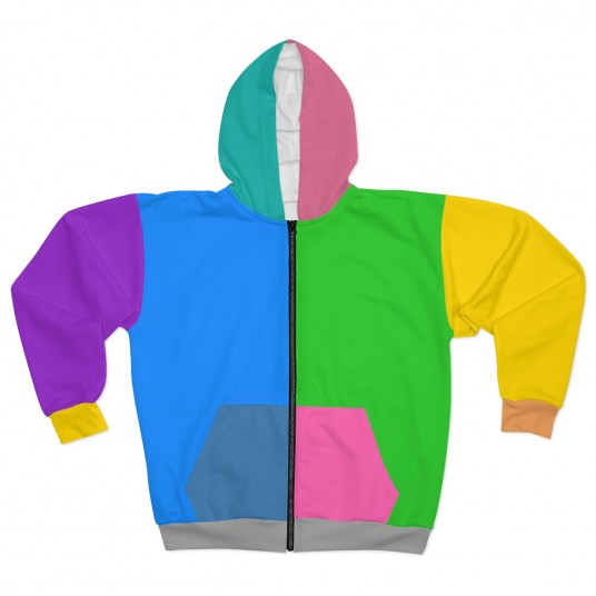 Chromatic Chaos Zip Hoodie  AOP 