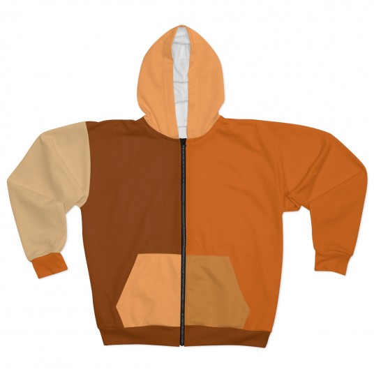 Earthy Tones Camo Zip Hoodie  AOP