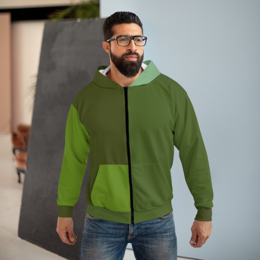Forest Camo Zip Hoodie  AOP