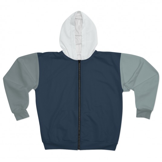 Urban Grayscale Zip Hoodie  AOP 