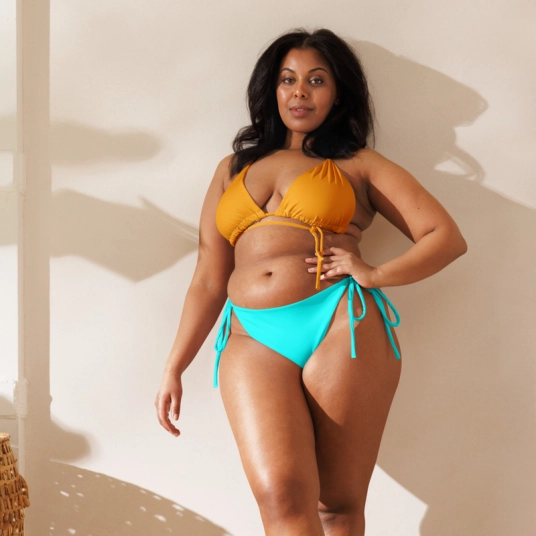 Citrus Splash All-over print string bikini