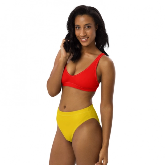 Fiery Gold high-waisted bikini
