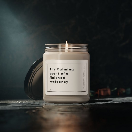 End of Residency Scented Soy Candle  9oz
