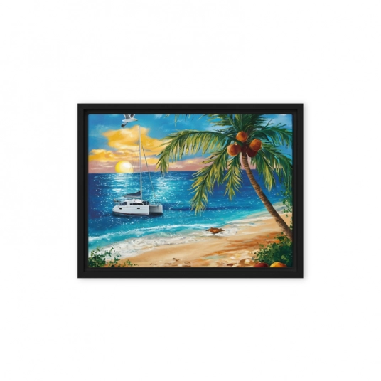 Beach Framed canvas