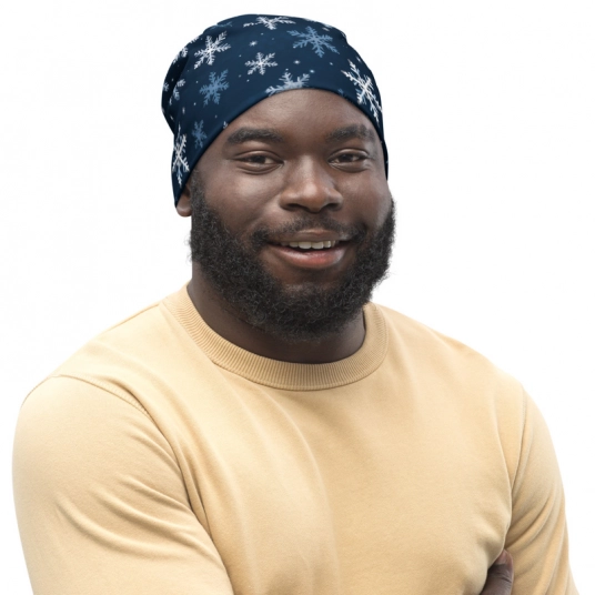 Snowflake All-Over Print Beanie