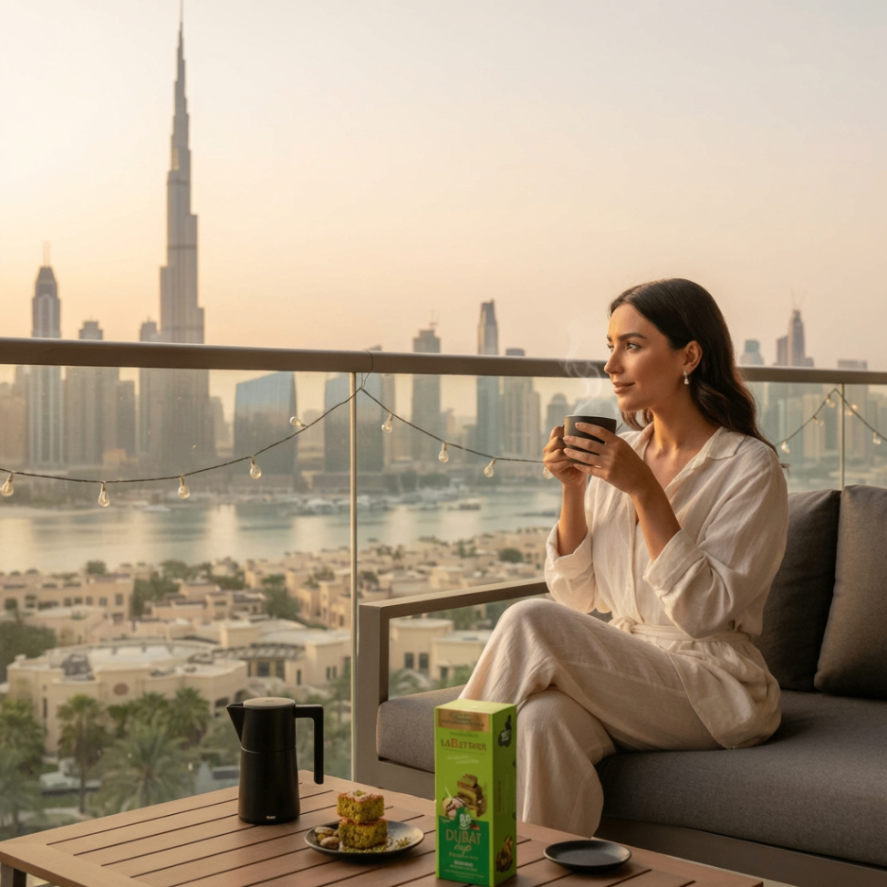 Dubai style kava z okusom čokolade in pistacije