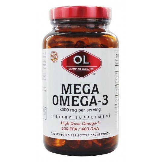 Olympian Labs Omega-3 Fish Softgels, 2000 Mg, 120 Ct