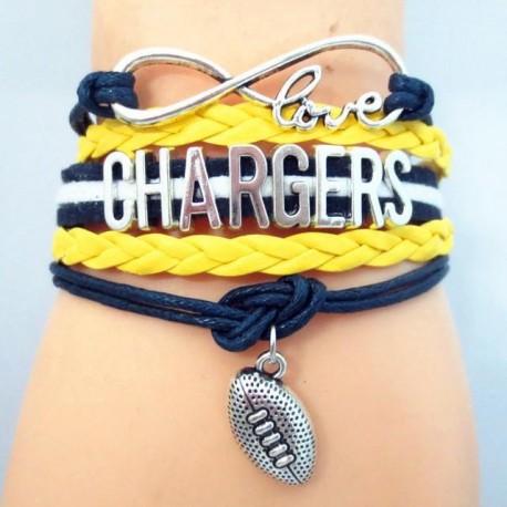 San Diego Chargers Bracelet  Dark Blue & Yellow  Clearance