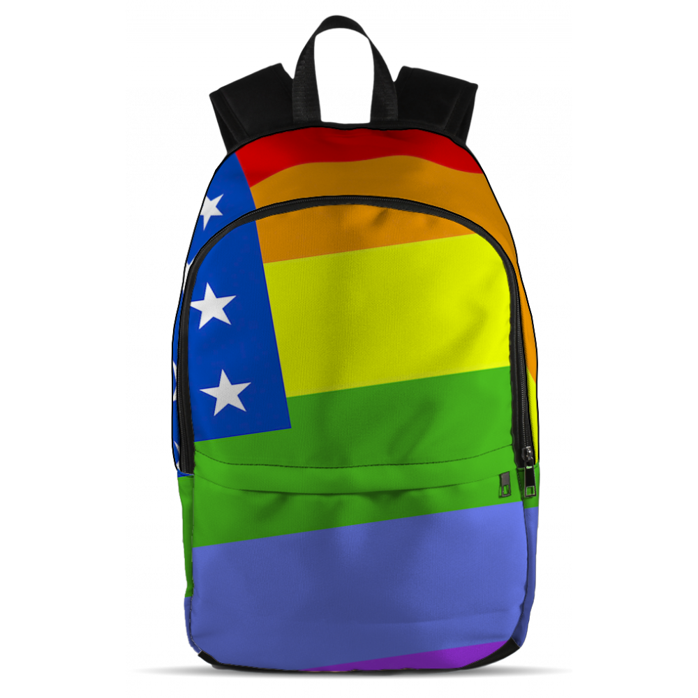 FANTAZIO Backpack American USA Rainbow Flag Travel Bag 