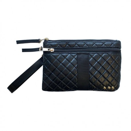 Black Quilted Convertible Bag