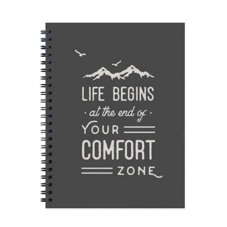 Life Begins At The End Of Your Comfort Journal