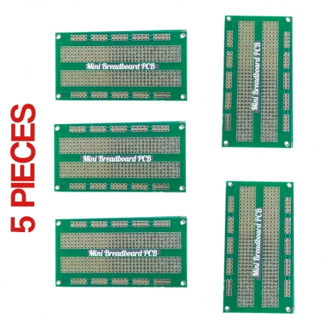 5 Pieces Solderable 450 Point Mini Breadboard PCB