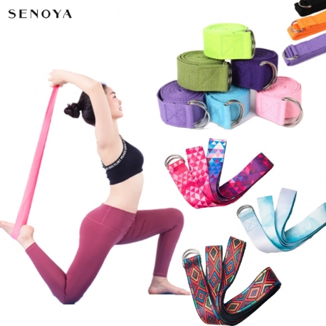 Yoga Adjustable Belt Multi Colors Yoga Stretch Strap D Ring Belt Washable Sport Stretch Strap Waist Leg Fitness|Yoga Belts|