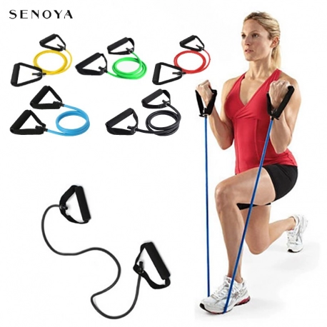 Resistance Bands With Handles 5 Levels Yoga Pull Rope Rubber Bands For Fitness Exercise Home Workouts Strength Training|Yoga Bel