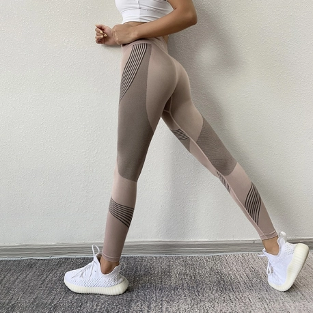 SVOKOR Women Leggings High Waist Peach Hips Gym Leggings Quick drying Sports Stretch Fitness Pants|Leggings|
