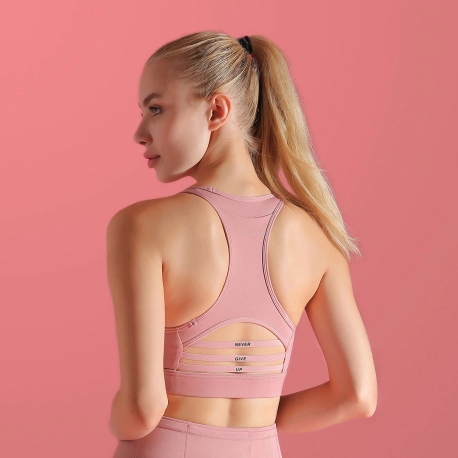 2021 fitness yoga wear New sports bra u back cross shockproof gathering fitness sports vest underwear