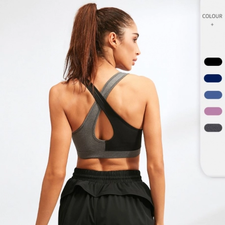 BR Padded High Impact Support High Quality Women Gym Tank Top Push Up Yoga Underwear Bra Fitness Workout Vest Sports Bra