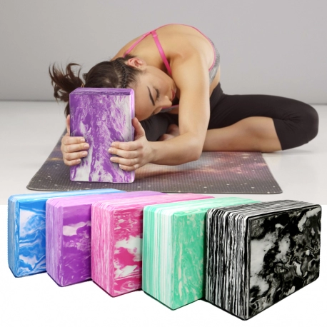 EVA Yoga Block Brick Exercise Fitness Camouflage Marble Block Stretching Aid Body Shaping Health Training Equipment