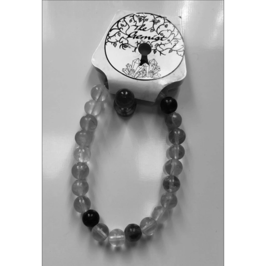 RAINBOW FLOURITE BEADED BRACELET