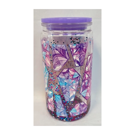 (GLASS GLITTER CUPS) CUPS WITH GLITTER WHEN YOU SHAKE THEM