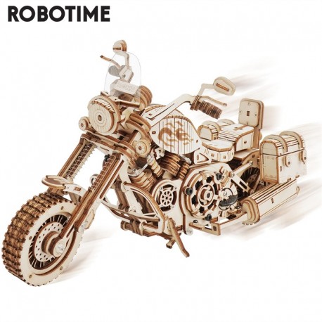 3D Wooden Puzzle | Cruiser Motorcycle | Fun DIY 420 PCS Wooden Assembly Kit