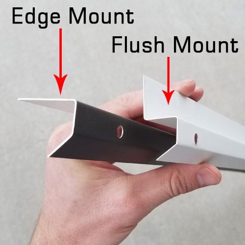 The difference between Flush & Edge Mount Channel profiles