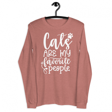 Cats Are My Favorite People Unisex Long Sleeve Tee