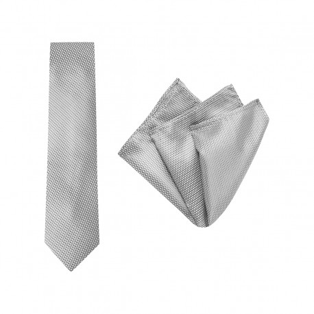 Tie + Pocket Square Set, Carbon