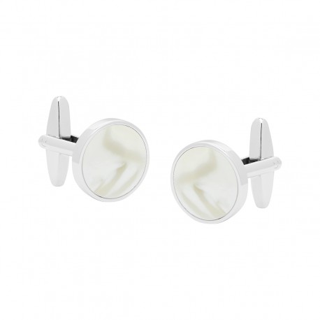 Round Mother of Pearl Cufflinks