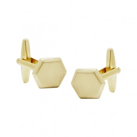 Gold Hexagon Cufflinks