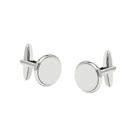 Nickel Round Cufflinks