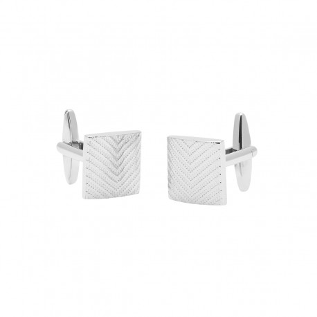 Square Nickel Polished Mother of Pearl Cufflinks