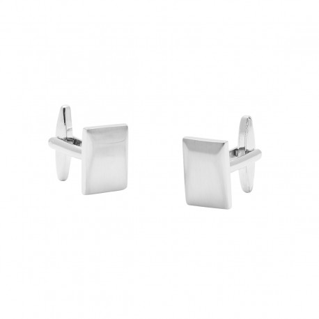 Rectangle Nickel Polished Wedge Cufflinks