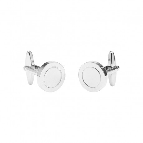 Round Nickel Cufflinks