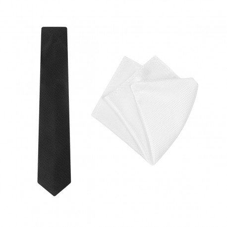 Tie + Pocket Square Set, Carbon