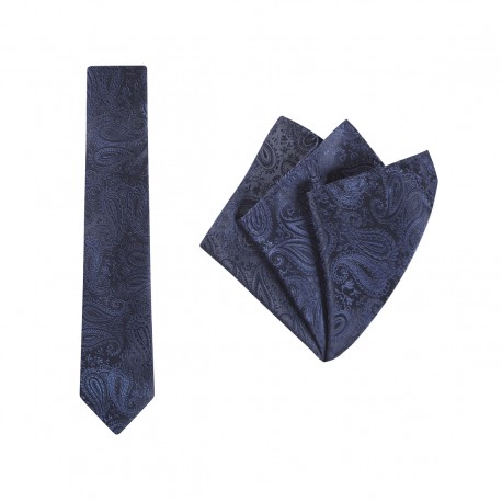 Tie + Pocket Square Set, Paisley