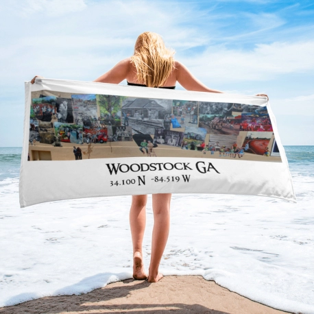 Woodstock GA Mural - Beach Towel