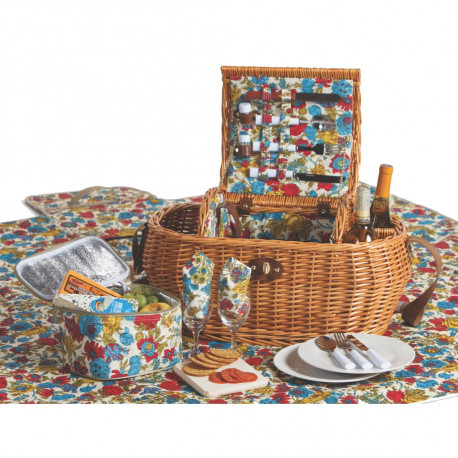 Wicker Picnic Basket Set with Blanket