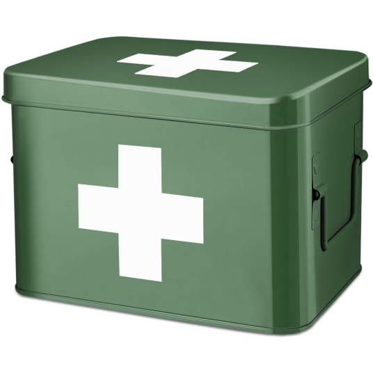 Green Vintage First Aid Medicine Box