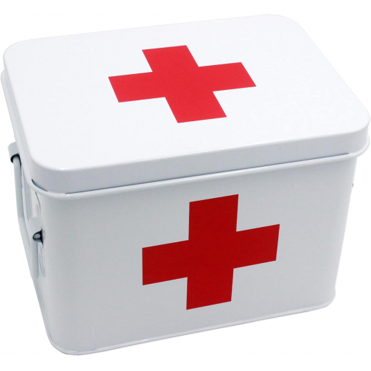 White Vintage First Aid Medicine Box for Home