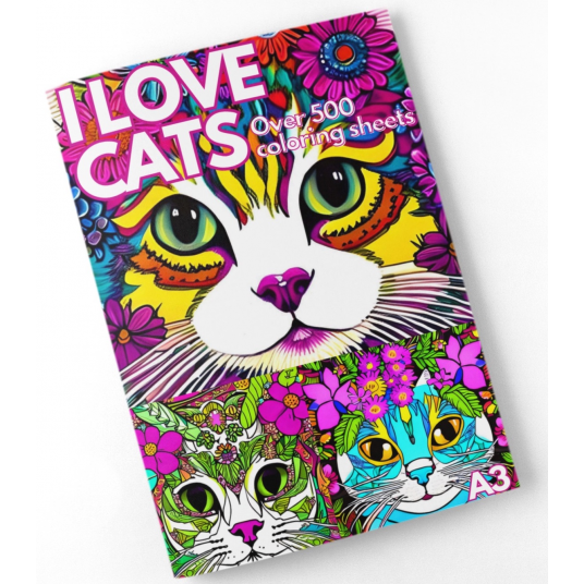 I Love Cats Coloring Sheets