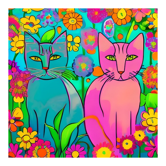 Love Cat Color Prints