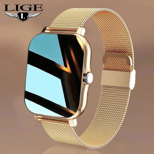 LIGE 2023 Smart Watch For  Women Gift Full Touch Screen Sports Fitness Watches Bluetooth Calls Digital Smartwatch Wristwatch