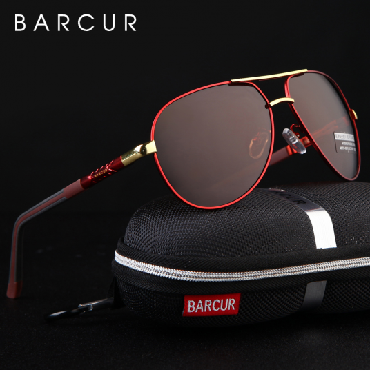 BARCUR Aluminum Vintage unisex Sunglasses Polarized Coating