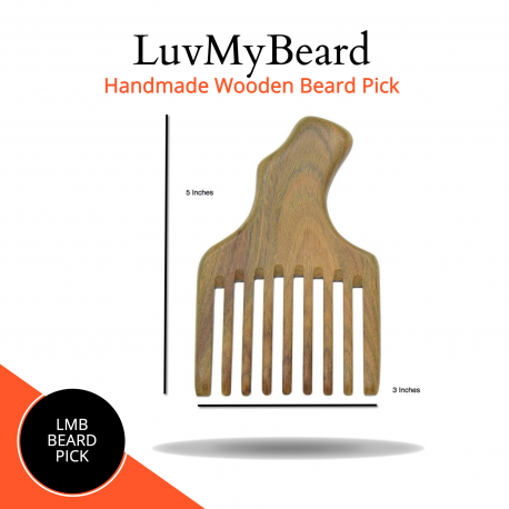 Handmade Wooden Beard Pick