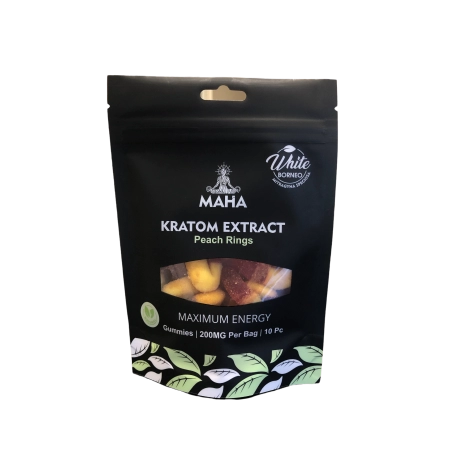 Maha Kratom Extract Gummies - White Borneo - Maximum Energy